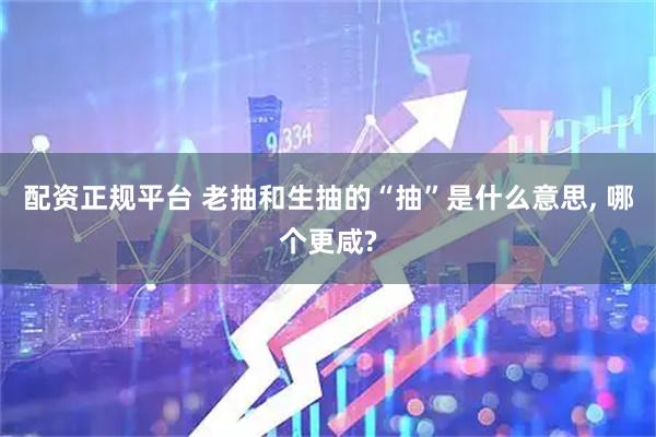 配资正规平台 老抽和生抽的“抽”是什么意思, 哪个更咸?