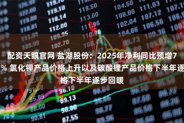 配资天眼官网 盐湖股份：2025年净利同比预增78%-91% 氯化钾产品价格上升以及碳酸锂产品价格下半年逐步回暖
